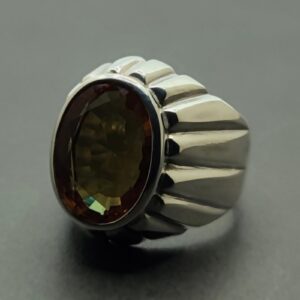Oval Cut 13 Carat Color Changing Lab Alexandrite Sterling Silver 925, 14k, 18k Gold Handmade Mens Bezel Ring