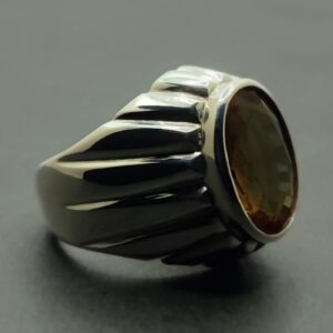 Oval Cut 13 Carat Color Changing Lab Alexandrite Sterling Silver 925, 14k, 18k Gold Handmade Mens Bezel Ring