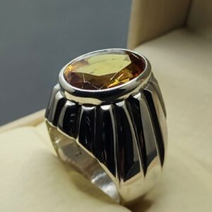 Oval Cut 13 Carat Color Changing Lab Alexandrite Sterling Silver 925, 14k, 18k Gold Handmade Mens Bezel Ring