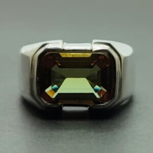 Emerald Color Changing Alexandrite Men’s Ring