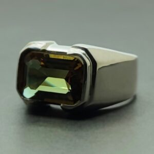 Emerald Color Changing Alexandrite Men’s Ring