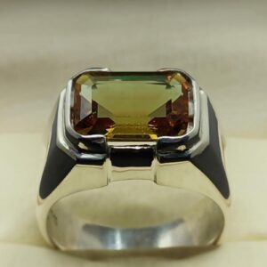 Emerald Color Changing Alexandrite Men’s Ring