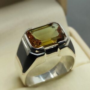 Emerald Color Changing Alexandrite Men’s Ring