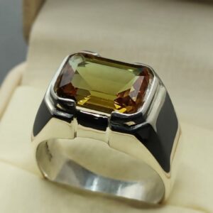 Emerald Color Changing Alexandrite Men’s Ring