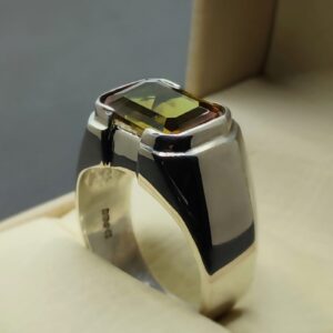 Emerald Color Changing Alexandrite Men’s Ring