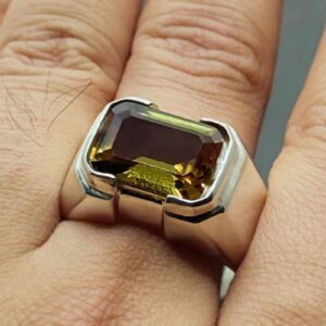 Emerald Color Changing Alexandrite Men’s Ring