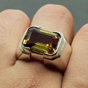 Emerald Color Changing Alexandrite Men’s Ring