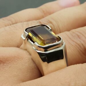 Emerald Color Changing Alexandrite Men’s Ring